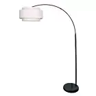 Foret Floor Lamp Stand Reading Black Metal Marble Base Lighting Home Decor