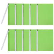10 Pcs Report Covers with Swing Clip, Plastic Presentation Folders, Green