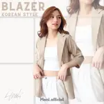 MONI-WOMEN'S BLAZER 韓版長袖西裝外套女孩休閒韓版奶油色外衣女