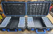 Set Of 2 Kobalt CASESTACK 21.25-in W x 7-in H x 14-in D Black Plastic Tool Boxes