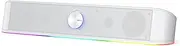 Redragon GS560 Adiemus RGB Desktop Soundbar, 2.0 Channel Computer Speaker with Dynamic Lighting Bar Audio-Light Sync/Display, Touch-Control Backlit with Volume Knob, USB Powered w/ 3.5mm Cable (White)
