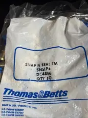 50- T&B SNS1P6 Female Compression Coax Connectors, Series 6, Snap-N-Seal, Blue
