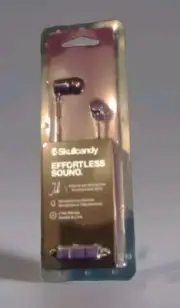 Skullcandy "Jib" Effortless Sound Earbuds w/Microphone (S2DUYK-441) NEW Purple