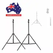 AU 2X Portable Max. 2m Light Stand Adjustable For Studio Photo Flash Lighting