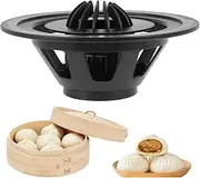 Dumpling Baozi Maker Mold Dumpling Momo Maker Mold Homemade Bao Buns Pie Steamer Bun Mold Reliable Baozi Bun Mold Steamed Buns Making Tool Plastic Kitchen Gadget Tool for Beginners Home (Black)