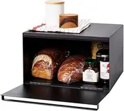 Yamazaki Home Tower Bread Boxes, One Size, Black