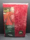 Linens & Things Exquisite Poinsettia Oblong Oval Tablecloth 70 x 120 New