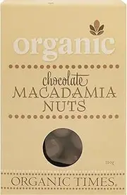 Organic Times Organic Milk Chocolate Coated Macadamias, 150 g