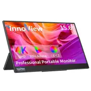 4K Portable Monitor 15.6" 3840x2160 UHD, 95% Adobe, ΔE 2 Portable Monitor Lap...
