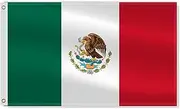 3×5 FT Mexico Flag,Large Mexicans National Decor,Double Side Digital Printed 75D Polyester Banner With Canvas Header Brass Grommet