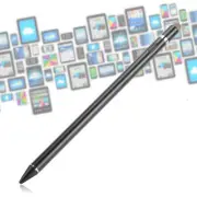 Stylus Pen Black For IOS/Andr-oid Universal 2-In-1 Active Capacitive Touch P New