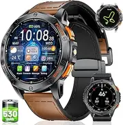 LIGE GPS Smart Watch for Men with 530mAh Battery(Make/Answer Call), 1.43" Amoled Always-on Smartwatch with Heart Rate SpO2 Sleep Monitor, IP68 Fitness Tracker with 120 Sports Modes for Android iOS