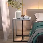 Marble Top C Sofa Side Table Coffee End Table Bedroom Nightstand Decorative Desk