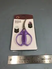 Shrimp/Prawn Peeler Deveiner Stainless Curved Blade Scissors plastic handle