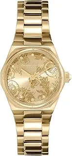 [Olivia Burton] Women's Mini Hexa Damask 24000109 Quartz Watch, Light Gold, 28 mm Case Diameter