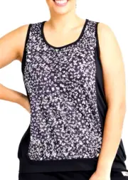 TS TAKING SHAPE plus size XL / 24 Ditsy Active Top gym sport yoga stretch NWT!