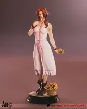 Aerith Dress (1) Unpainted 1/6 scale 3d Printed resin model kit and base abe