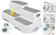 Toddler Step Stool for Bathroom Sink, 2-Pack Kids Toilet Potty Step Stools,