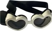 Dog Sunglasses, Heart-Shaped Adjustable Dog Goggles, Puppy UV Protective Glasses