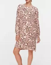 NEW PETER ALEXANDER WOMENS LEOPARD PRINT SOFT PLUSH NIGHTIE RRP$99.95 M