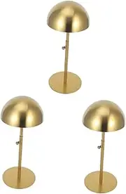 Ciieeo 3pcs Hat Display Rack Wig Display Holder Hat Wig Display Hat Storage Rack Hat Rack Stand Cap Stand Holder Hat Stands for Display Hat Organizer Holder Wigs Show Rack Stainless Steel