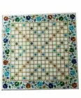 18" Marble Side coffee Table Top Semi Precious Stone Inlay Handicraft antique