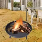 Large Cast Firepit Wood Burning Firepit Fireplace Portable with Handles Sturdy