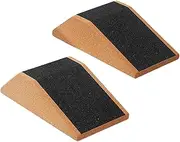 2 Pcs Cork Squat Wedge with Storage Bag, Portable Yoga Brick, Stretching Exercises Squat Ramp, Platform Trainer for Pilates Heel Elevated Squats (23 * 12 * 6.5 CM)