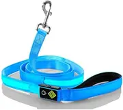 Rockro LED Dog Lead 180 cm USB Rechargeable Luminous Waterproof – Perfect Addition to All Light Collars – Small and Large Dogs (Blue)