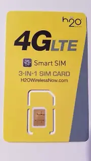 H2O H20 Wireless SIM card • Samsung Galaxy Note 5 Note 8 Note 9 Note 10 10+ 5G