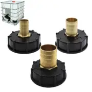 IBC Container Adapter Outlet Tap Faucet Cap Accessory 3/4 inch S60*6 Brass
