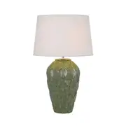 MADRID Table Lamp Green Ceramic / White Fabric - MADRID TL-GNWH
