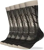 [NQHJT] The Forest of Terror Socks for Women Men Breathable Boot Socks Warm Calf Socks for Hiking Work, Style, One Size, Style, One size