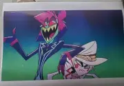 Hazbin Hotel Glossy Vinyl Sticker 8.27" By 11.69" Alastor & Lucifer Morningstar