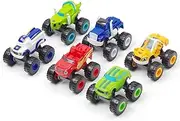 6 PCS Blaze Monster Machines Truck, Blaze, Pickle, Crusher, Stripes & Darington Car Pack