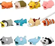 Charger Cable Protector Animal Bites 12 pcs, Phone Charger Cord Protector, Charging Cord Protector