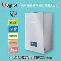 在飛比找momo購物網優惠-【Dyhot 東湧】強制排氣即熱式瓦斯熱水器20升下出水(一