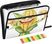 Cute Corn Character Business Folder 13 Pocket Accordion Folder Organizer with Labels