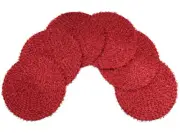 Christmas shinning Daisy Woven Non-Slip Table Placemats 15 Inches Round Set Of 6