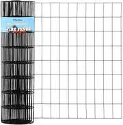 Xhfhenhce Wire Fence 2in x 3in Black Vinyl Coated Wire Mesh 24" x 50' Welded Wire Fencing 16Gauge, PVC Coating Chicken Wire Fence,Welded Wire Mesh Roll for Garden Guard Fence Poultry Cage Net Fencing