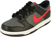 [Nike] Dunk Low Big Kid Black/University Red-White Size 4.5
