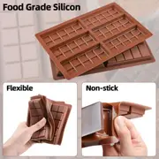 Chocolate Mould Bar Break Apart Choc Block Ice Tray Silicone Cake Bake Cook Mold