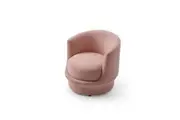 Design Square Modern Designer Fabric Accent Lounge Relaxing Arm Chair - Pink