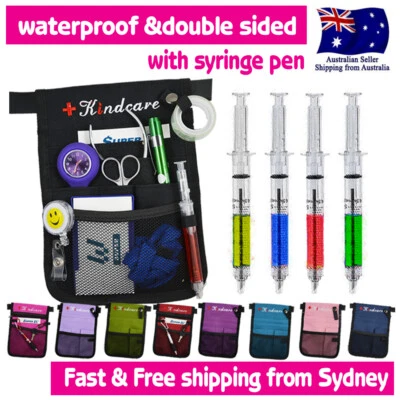 Nurse Pouch Extra Pocket Quick Pick Nurses Bag with Belt and Syringe Pen