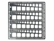 Tamiya 74156 Modeling Cutting Template Circular Ruler (Square/1-10mm)Model Tools