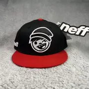 NEFF Headwear Hat Cap Red Black Snap Back Logo Happy Face Skater y2k skate Bred