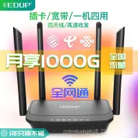 在飛比找蝦皮購物優惠-精品特惠現貨現發EDUP 4G插卡式無線路由器隨身wifi全