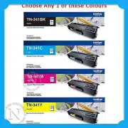 Any 1x Brother Genuine TN-341 BK/C/M/Y Toner Cartridge for MFC-L8850CDW/8600CDW