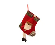 C335 2PCS Christmas Stocking Plush Christmas Gift Bag Christmas Pendant Decoration Ornaments for Christmas Party
