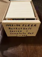 1993-94 Fleer Basketball Complete 240 Card Series 1 Set 2 Jordan's! Free Ship!